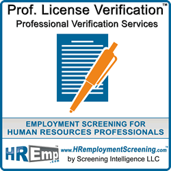 Professional License Verification